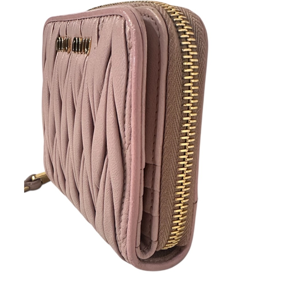 Miu Miu Small Matelasse Nappa Leather Wallet - Picture 3 of 9